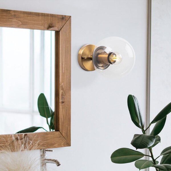 Lampada da parete color ottone ø 15 cm Atmaca – Opviq lights