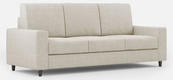 Divano 3 Posti 208x85x85 cm Sakar in Tessuto Latte