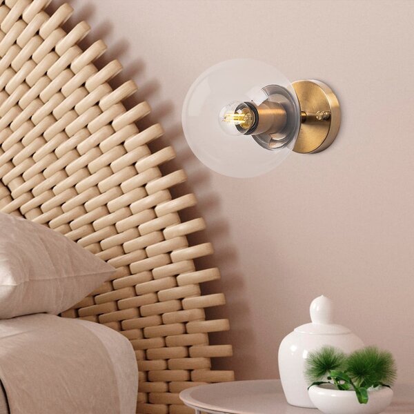 Lampada da parete color ottone ø 15 cm Atmaca – Opviq lights