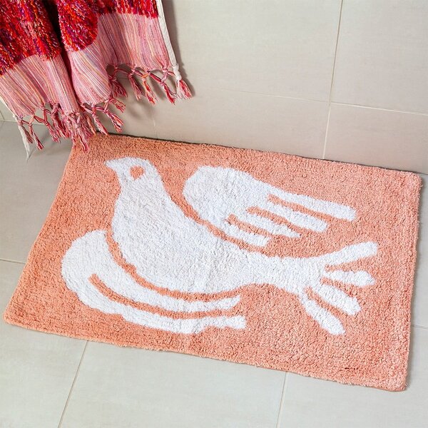 Tappetino per il bagno color pesca 50x80 cm White Dove – Rex London
