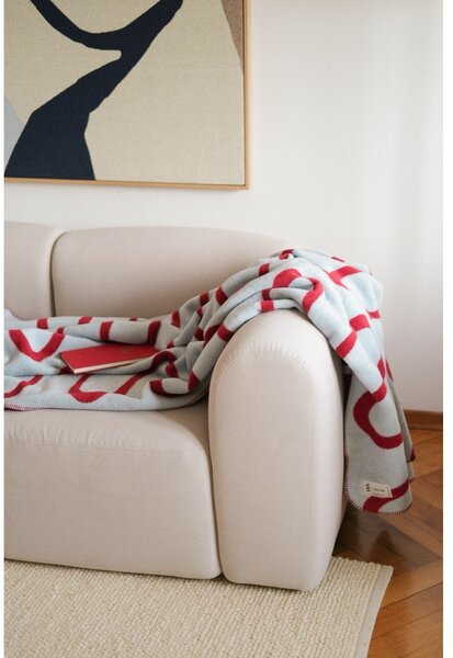 Coperta rossa 150x200 cm Swirl – noo.ma
