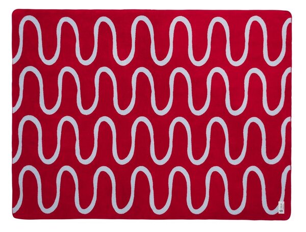 Coperta rossa 150x200 cm Swirl – noo.ma