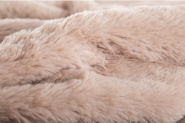 Coperta marrone in pelliccia finta 150x200 cm Ruby – Tiseco Home Studio