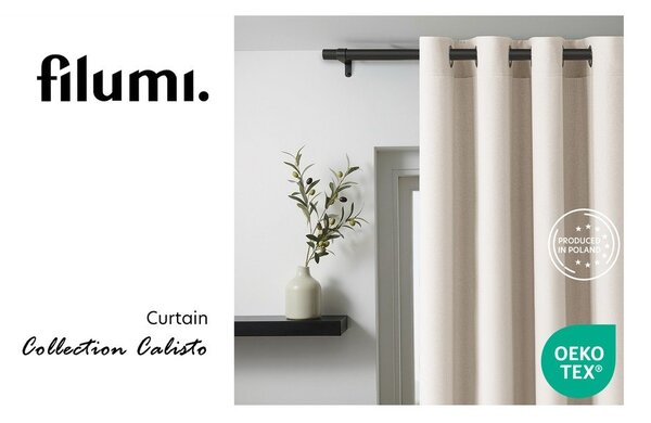 Tenda parzialmente oscurante color crema 200x250 cm Calisto – Filumi