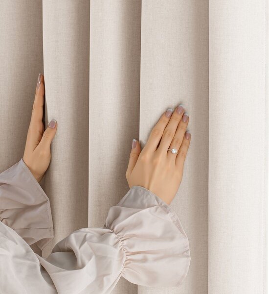 Tenda parzialmente oscurante color crema 200x250 cm Calisto – Filumi