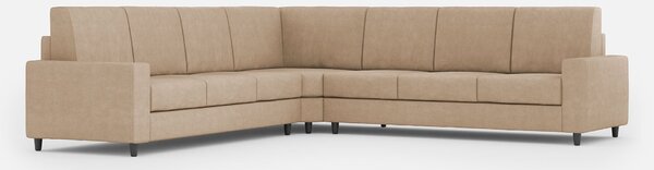 Divano Angolare 7 Posti 286x286x85 cm Sakar in Tessuto Beige