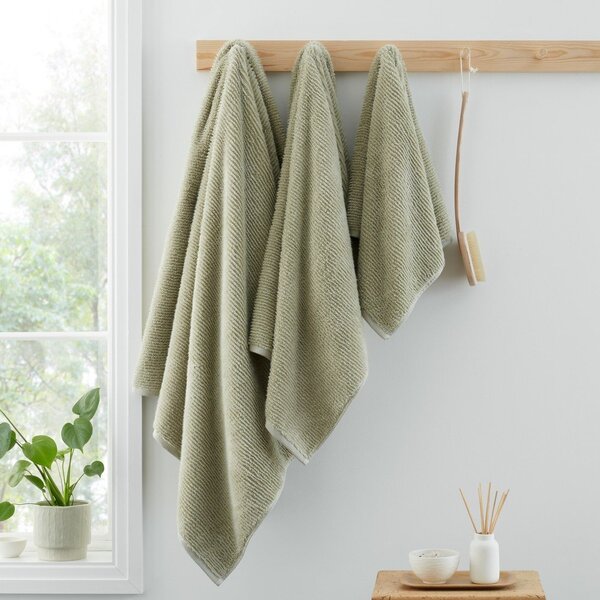 Asciugamano verde chiaro in cotone 70x127 cm Soft Zero Twist Spa Towel – Bianca