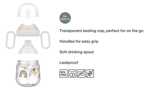 Tazza per bambini rosa chiaro in plastica 200 ml Fairy Garden by Little Dutch – Mepal