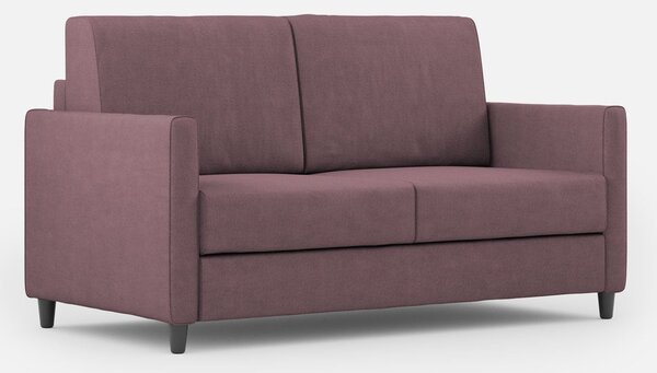 Divano 2 Posti 138x85x85 cm Karay in Tessuto Prugna