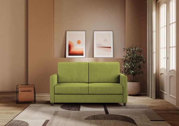 Divano 2 Posti 138x85x85 cm Karay in Tessuto Verde