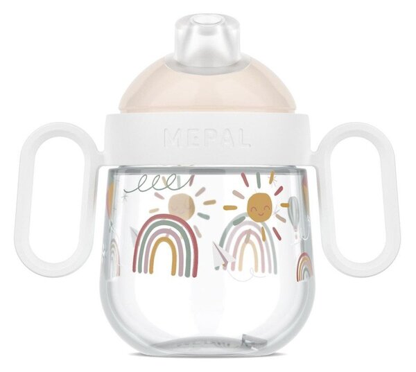 Tazza per bambini beige in plastica 200 ml Sunshine & Rainbow – Mepal