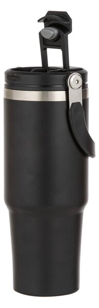 Bottiglia bottiglia da viaggio nera in acciaio inox 1 l Eco – Ladelle