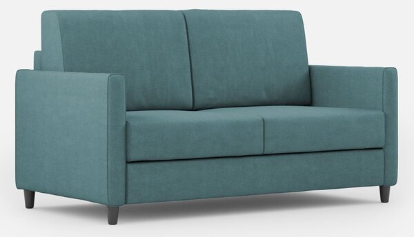 Divano 2 Posti 138x85x85 cm Karay in Tessuto Petrolio