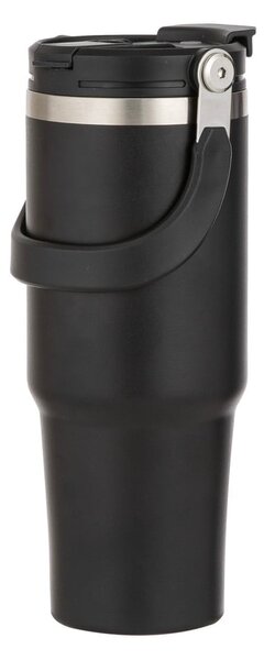 Bottiglia bottiglia da viaggio nera in acciaio inox 1 l Eco – Ladelle