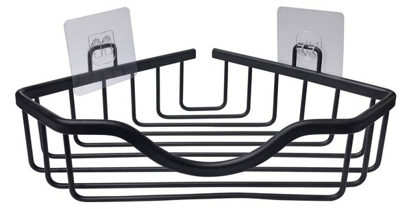 Mensola da bagno senza foratura/ad angolo nera opaca in alluminio Filaire Aluminium – douceur d'intérieur