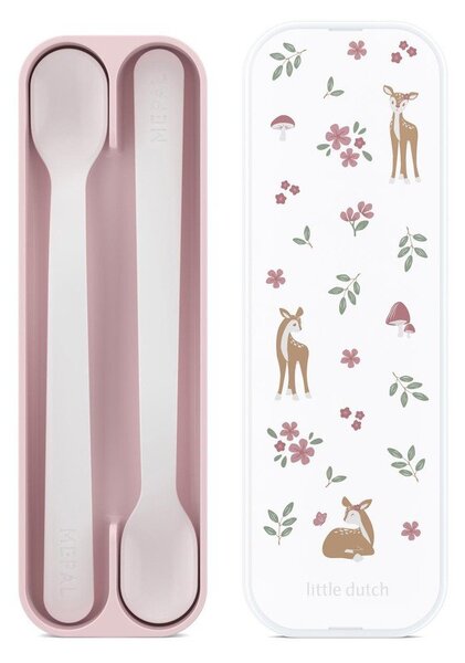 Set di cucchiai da bambini rosa chiaro in plastica 2 pz Fairy Garden by Little Dutch – Mepal