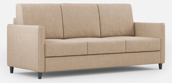 Divano 3 Posti 198x85x85 cm Karay in Tessuto Beige