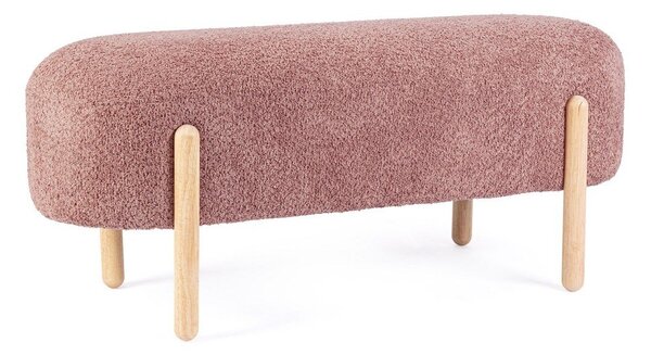 Panchina color terracotta in imbottito con rivestimento in bouclé Dayla – Bizzotto