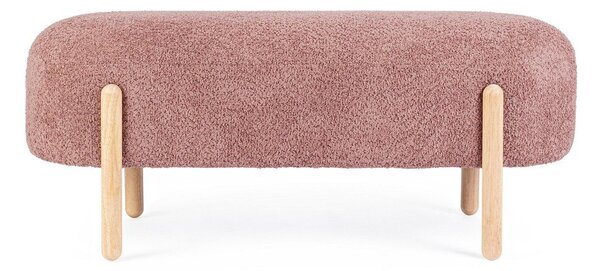 Panchina color terracotta in imbottito con rivestimento in bouclé Dayla – Bizzotto