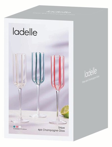 Set di bicchieri da bollicine 4 pz 180 ml Stripe – Ladelle