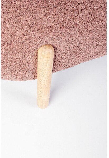 Panchina color terracotta in imbottito con rivestimento in bouclé Dayla – Bizzotto