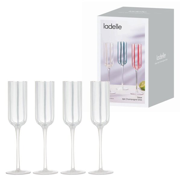 Set di bicchieri da bollicine 4 pz 180 ml Stripe – Ladelle