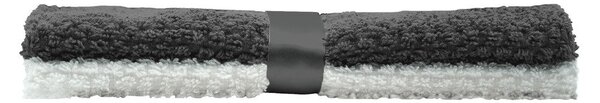 Set di asciugamani tipo terry bianchi/grigi in cotone 2 pz 50x50 cm Gourmet – douceur d'intérieur