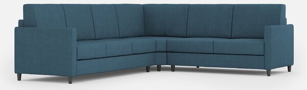 Divano Angolare 6 Posti 281x221x85 cm Karay in Tessuto Avio