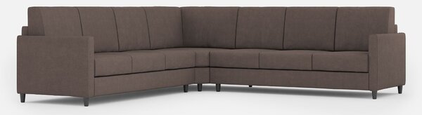 Divano Angolare 7 Posti 281x281x85 cm Karay in Tessuto Talpa