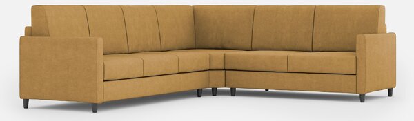 Divano Angolare 6 Posti 281x221x85 cm Karay in Tessuto Ocra