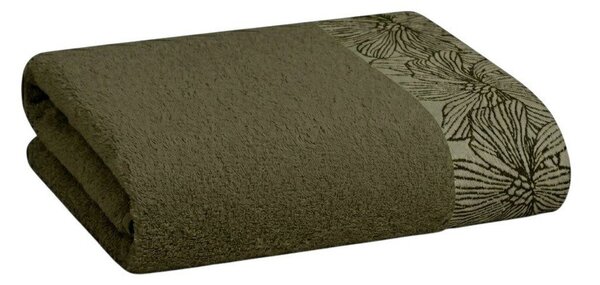 Asciugamano tipo terry verde scuro in cotone 50x100 cm Valencia – My House