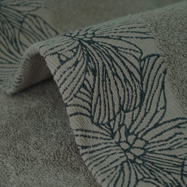 Asciugamano tipo terry verde scuro in cotone 70x140 cm Valencia – My House