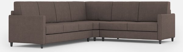 Divano Angolare 6 Posti 281x221x85 cm Karay in Tessuto Talpa