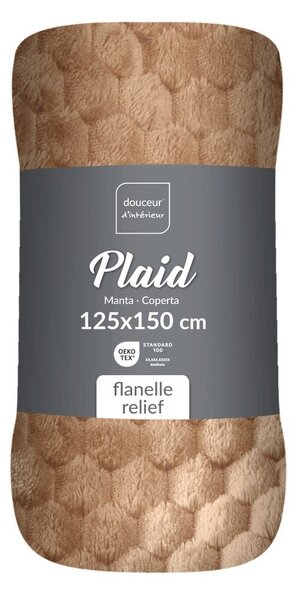 Coperta marrone in microflanella 125x150 cm Mini Frosty – douceur d'intérieur