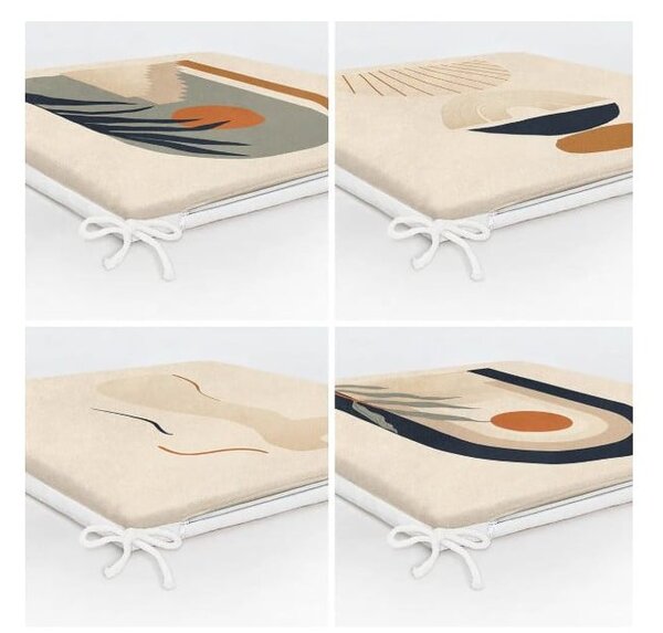 Set di cuscini per sedie 4 pz 42x42 cm Illustrated Arch – Mila Home