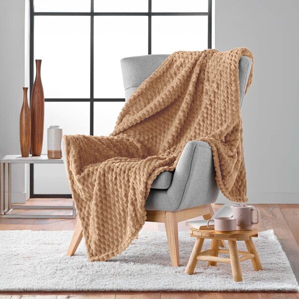Coperta marrone in microflanella 125x150 cm Mini Frosty – douceur d'intérieur