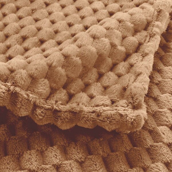 Coperta marrone in microflanella 125x150 cm Mini Frosty – douceur d'intérieur