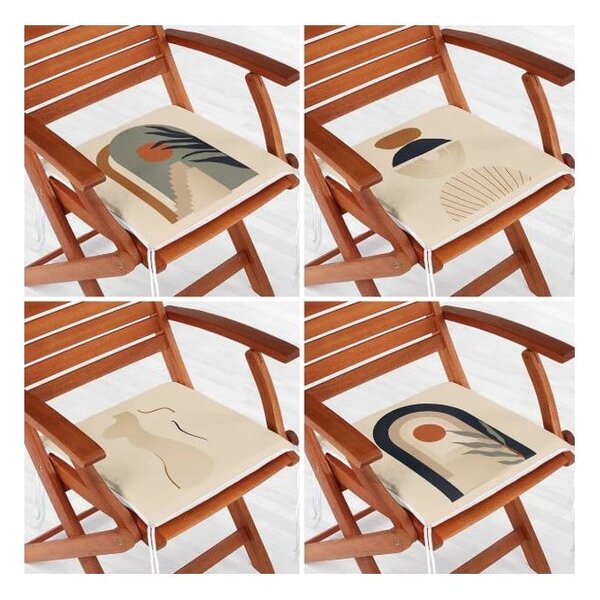 Set di cuscini per sedie 4 pz 42x42 cm Illustrated Arch – Mila Home