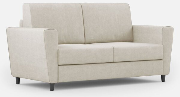 Divano 2 Posti 152x85x85 cm Yasel in Tessuto Latte