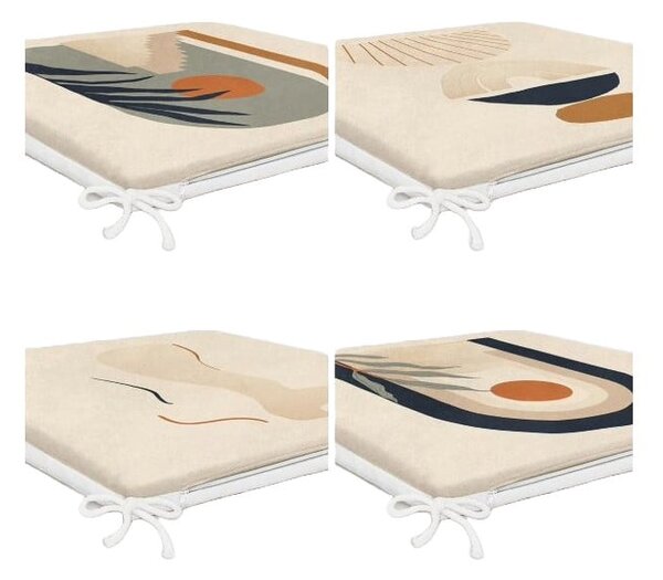 Set di cuscini per sedie 4 pz 42x42 cm Illustrated Arch – Mila Home