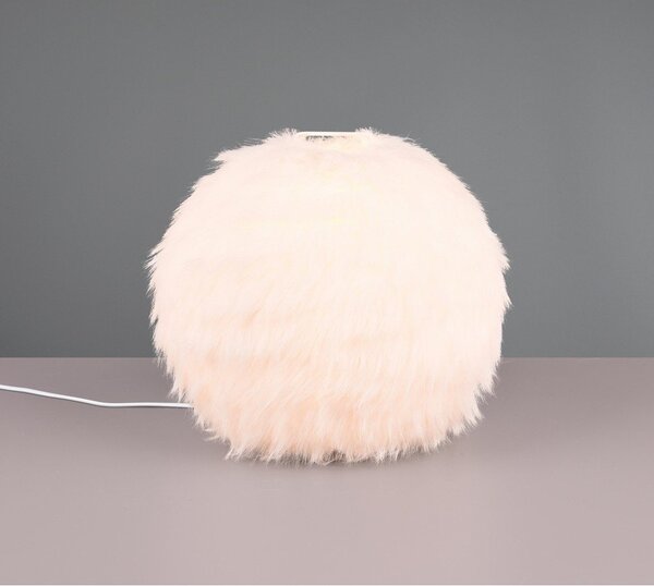 Lampada da tavolo color crema (altezza 24 cm) Furry - Reality
