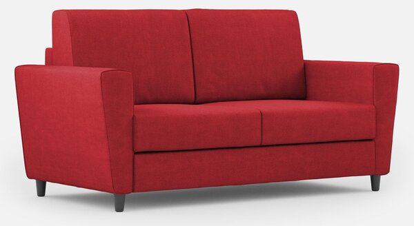 Divano 2 Posti 152x85x85 cm Yasel in Tessuto Rosso