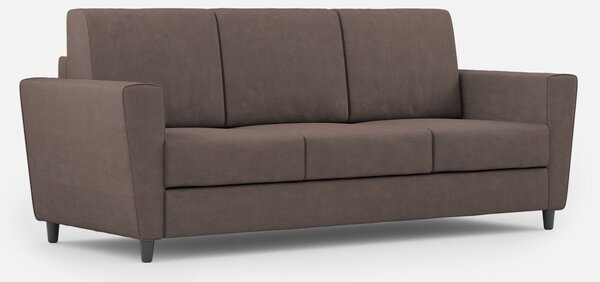 Divano 3 Posti 212x85x85 cm Yasel in Tessuto Talpa