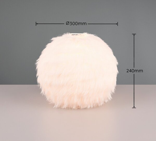 Lampada da tavolo color crema (altezza 24 cm) Furry - Reality