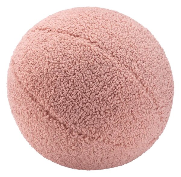 Cuscino per divano da bambini rosa con rivestimento in bouclé Ball – Wigiwama