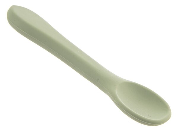 Cucchiaio da bambini color salvia in silicone – Orion