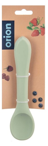 Cucchiaio da bambini color salvia in silicone – Orion