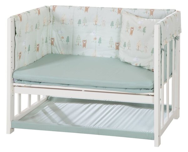 Culla bianca con altezza regolabile e per co-sleeping 90x45 cm Woodland Buddies – Roba