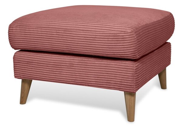 Pouf in velluto a coste rosa Paris - Scandic