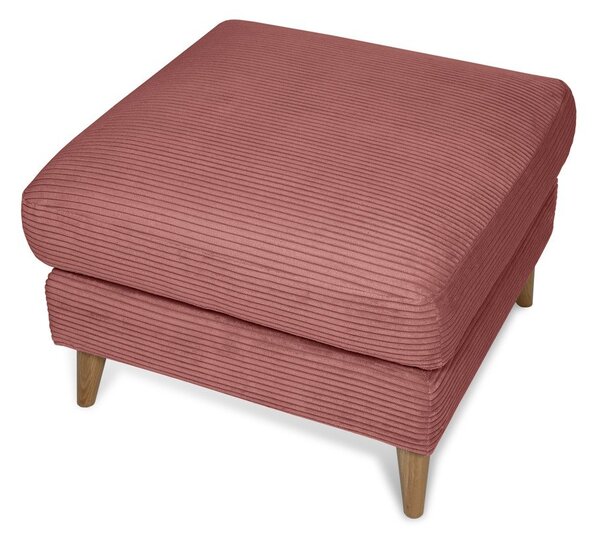 Pouf in velluto a coste rosa Paris - Scandic